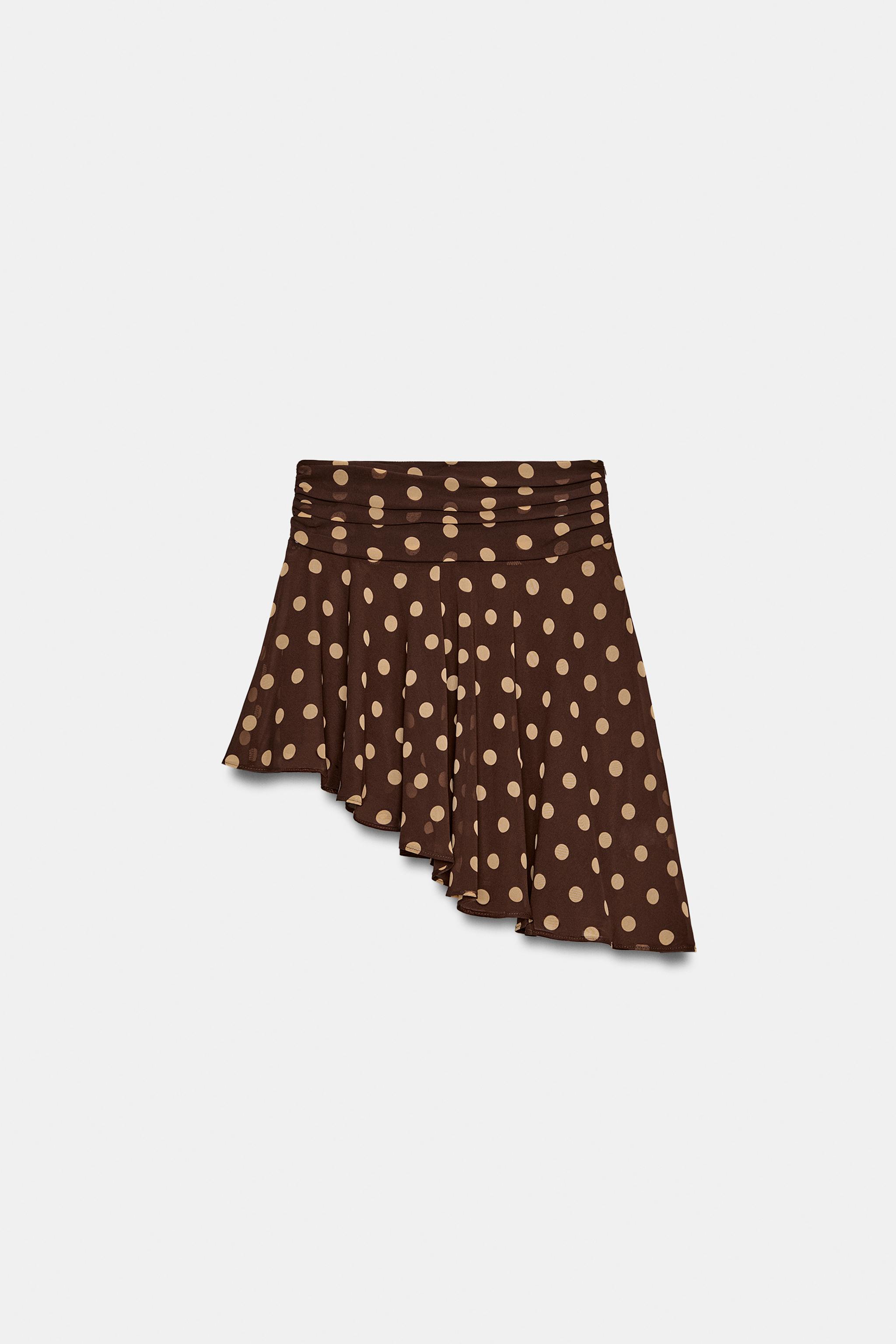 JUPE ASYMÉTRIQUE À POIS